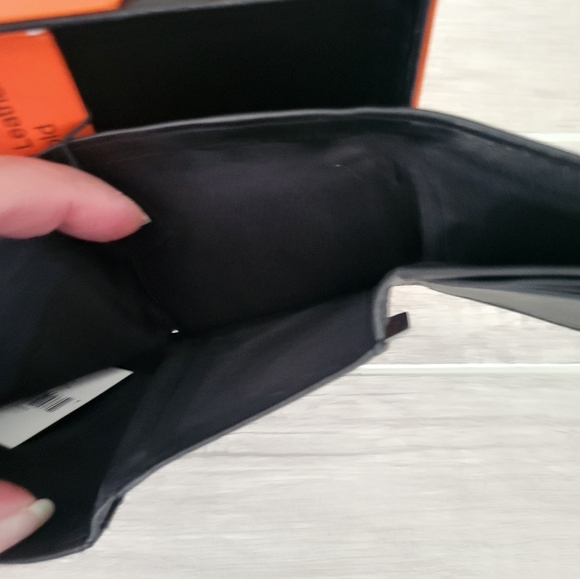 Anchor Men's Tri Fold Genuine Leather Wallet Black RFID Protection - Picture 7 of 7